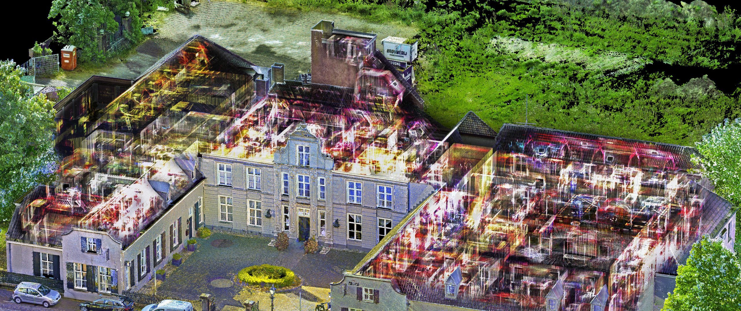 3D-laserscan van monumentaal pand | Coenradie 3D-laserscan van een monumentaal gebouw waarbij de complete binnen- en buitenzijde digitaal in kaart is gebracht.